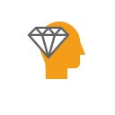 Kopf mit Diamant
